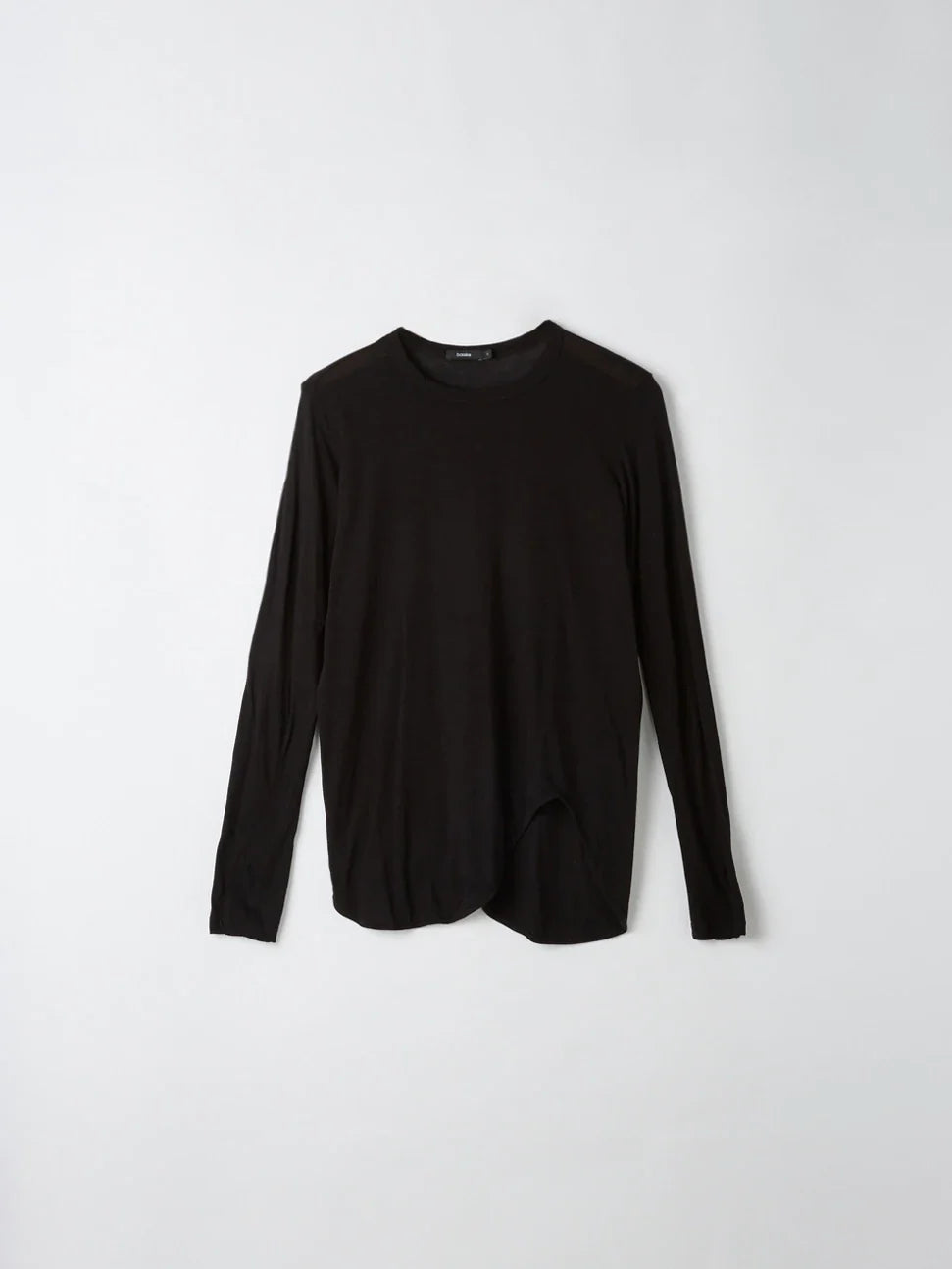 Bassike / Regular Scoop Hem Longsleeve T-Shirt / Black