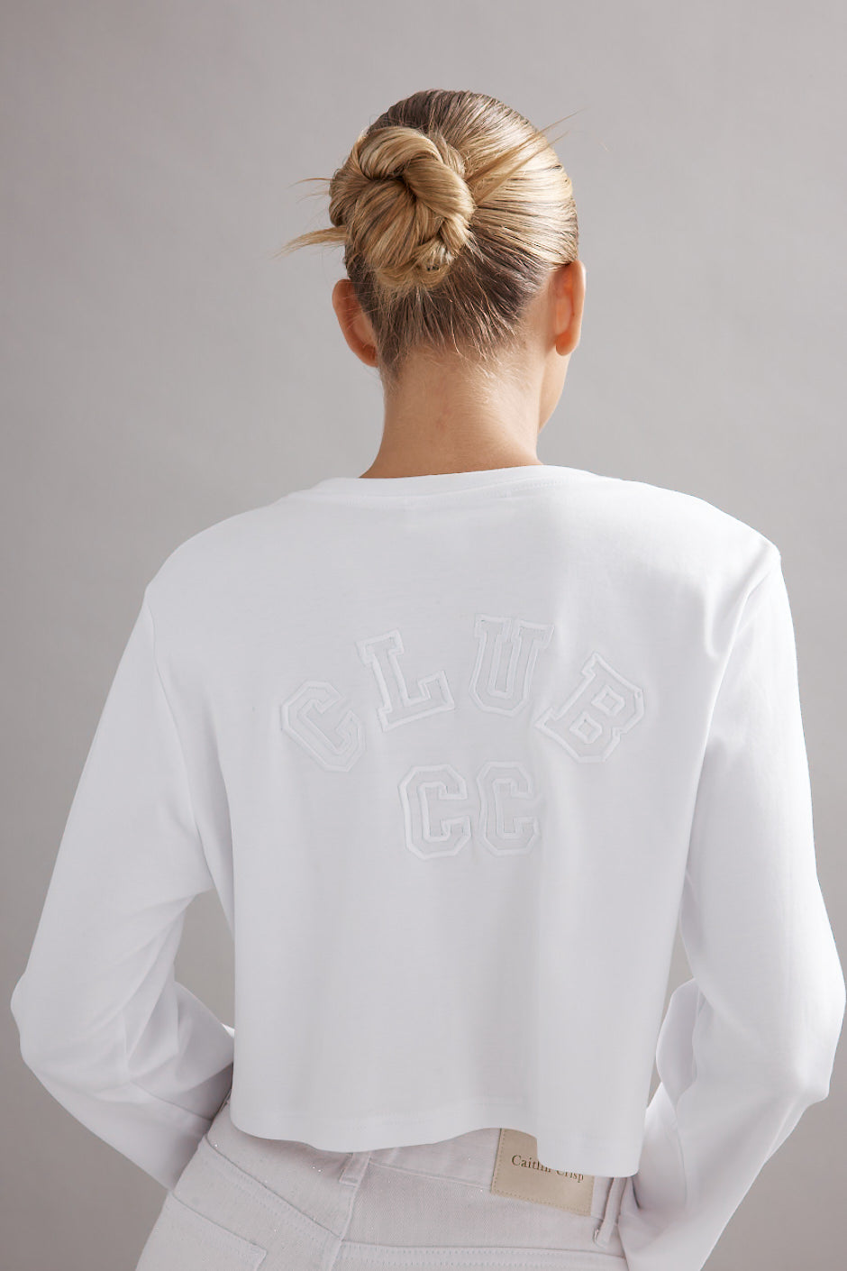 Club CC Cropped Long Sleeve Tee