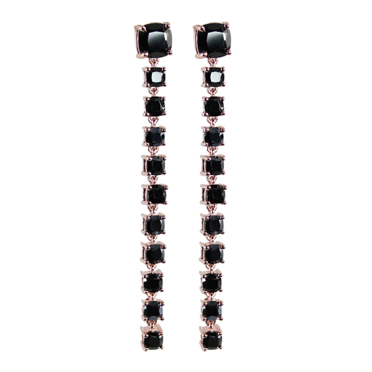 Graduated Drop Earring / Black