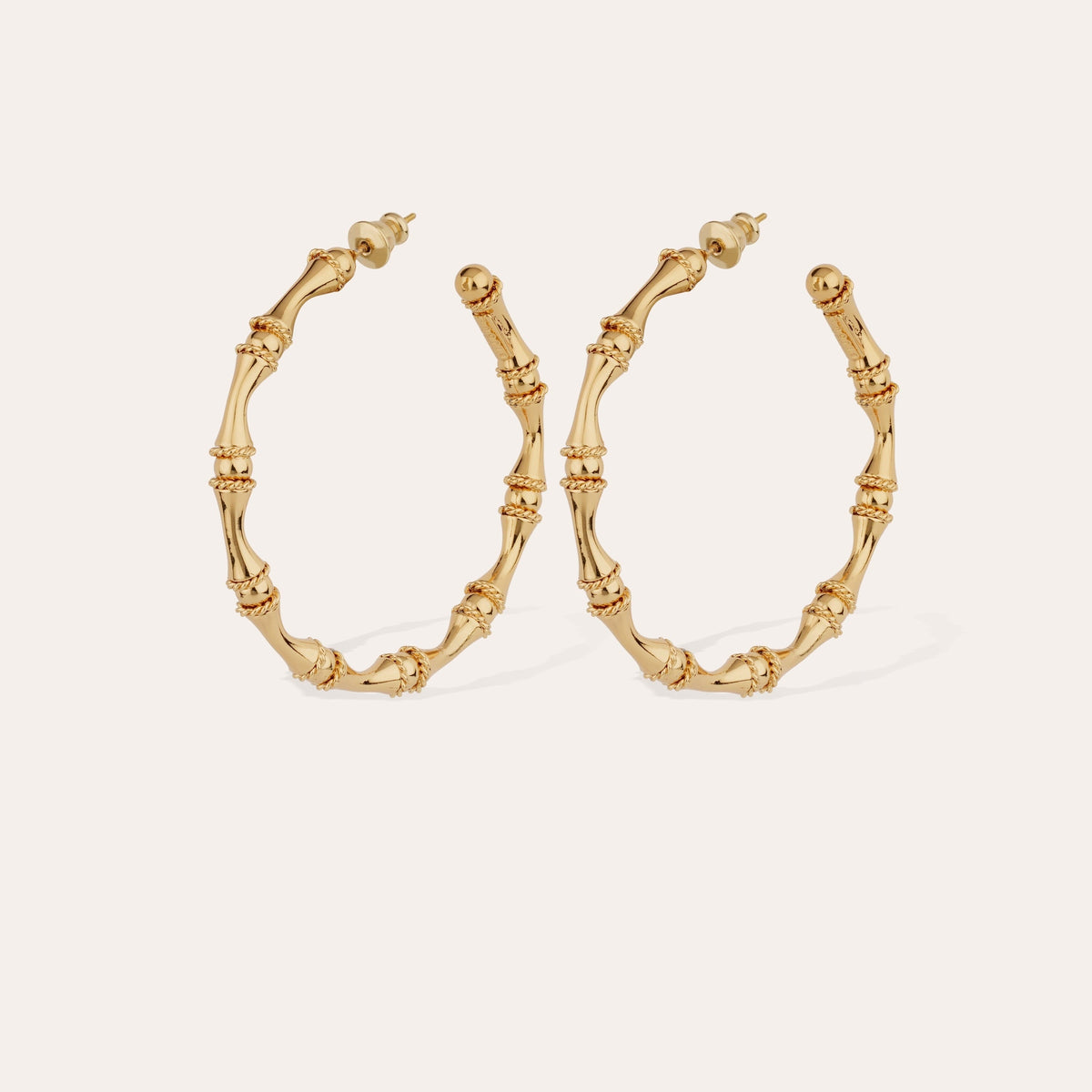 GAS Bijoux / Bambou Hoop Earrings / Large / Gold