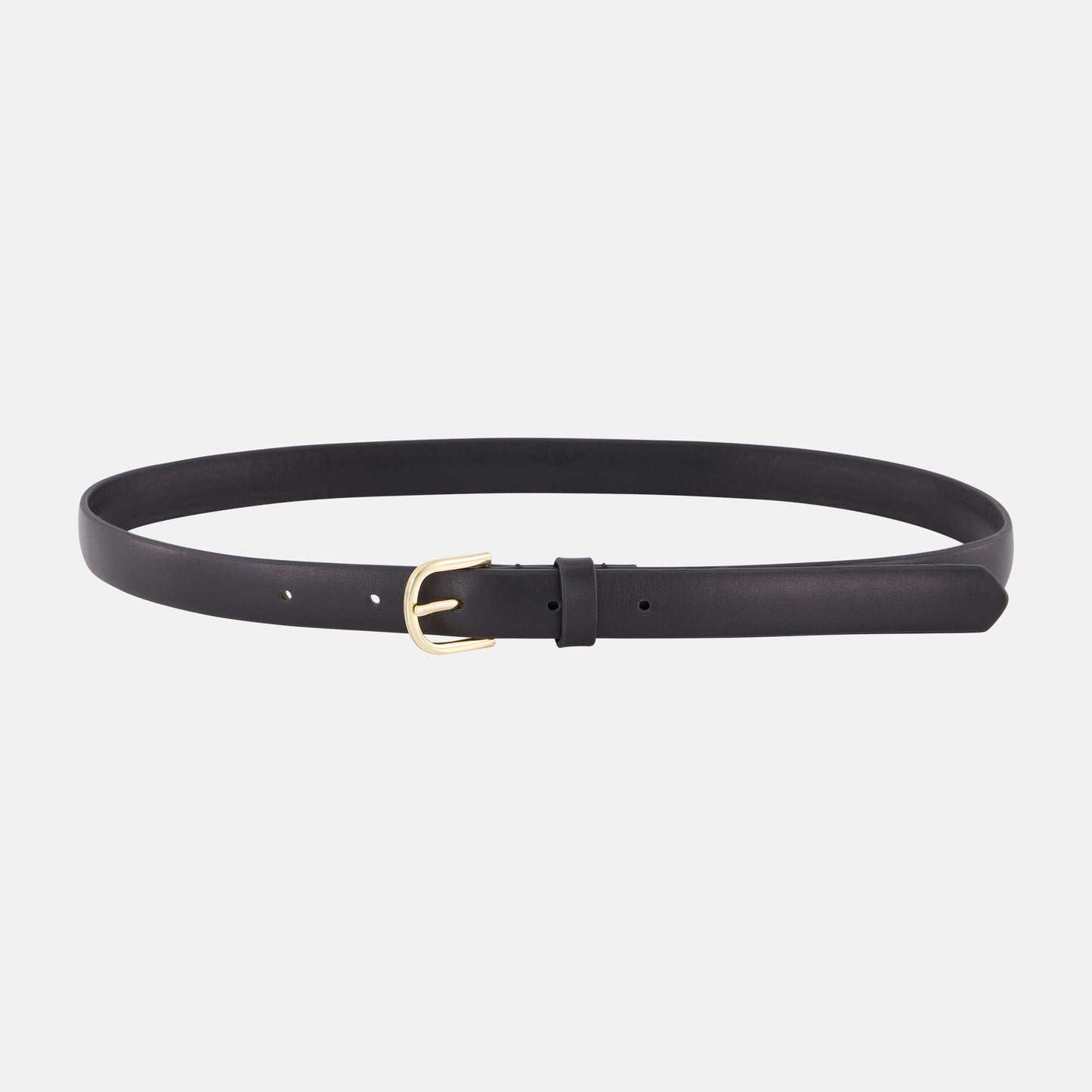 CC Narrow Leather Belt - Black