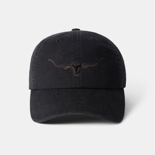 RM Williams / Longhorn Twill Cap / Black Wash