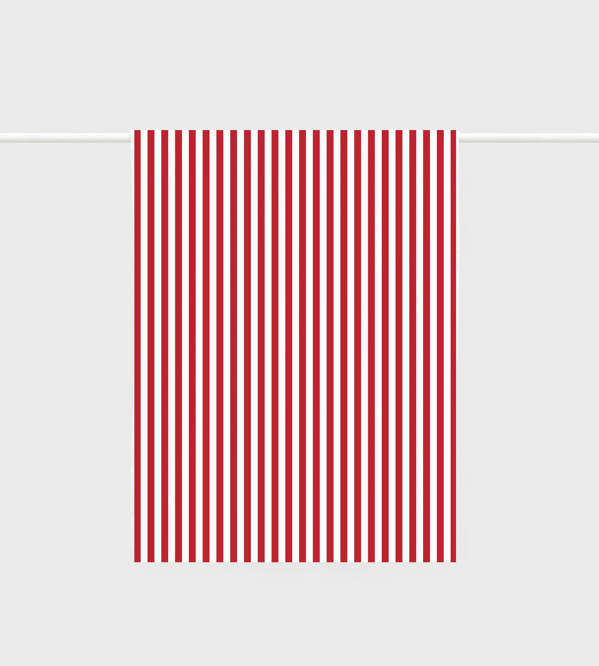 Linen Tea Towel / French Nautical Red Stripe