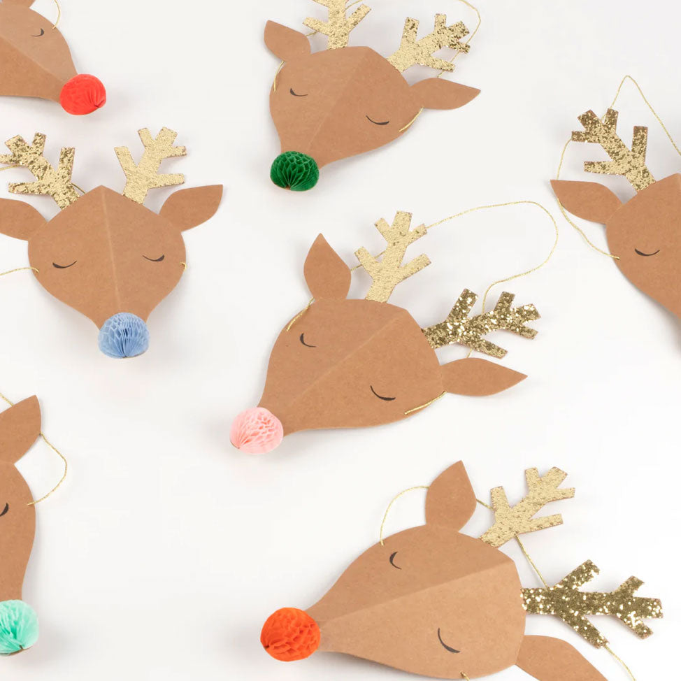 Meri Meri / Reindeer Party Hats / Set of 6