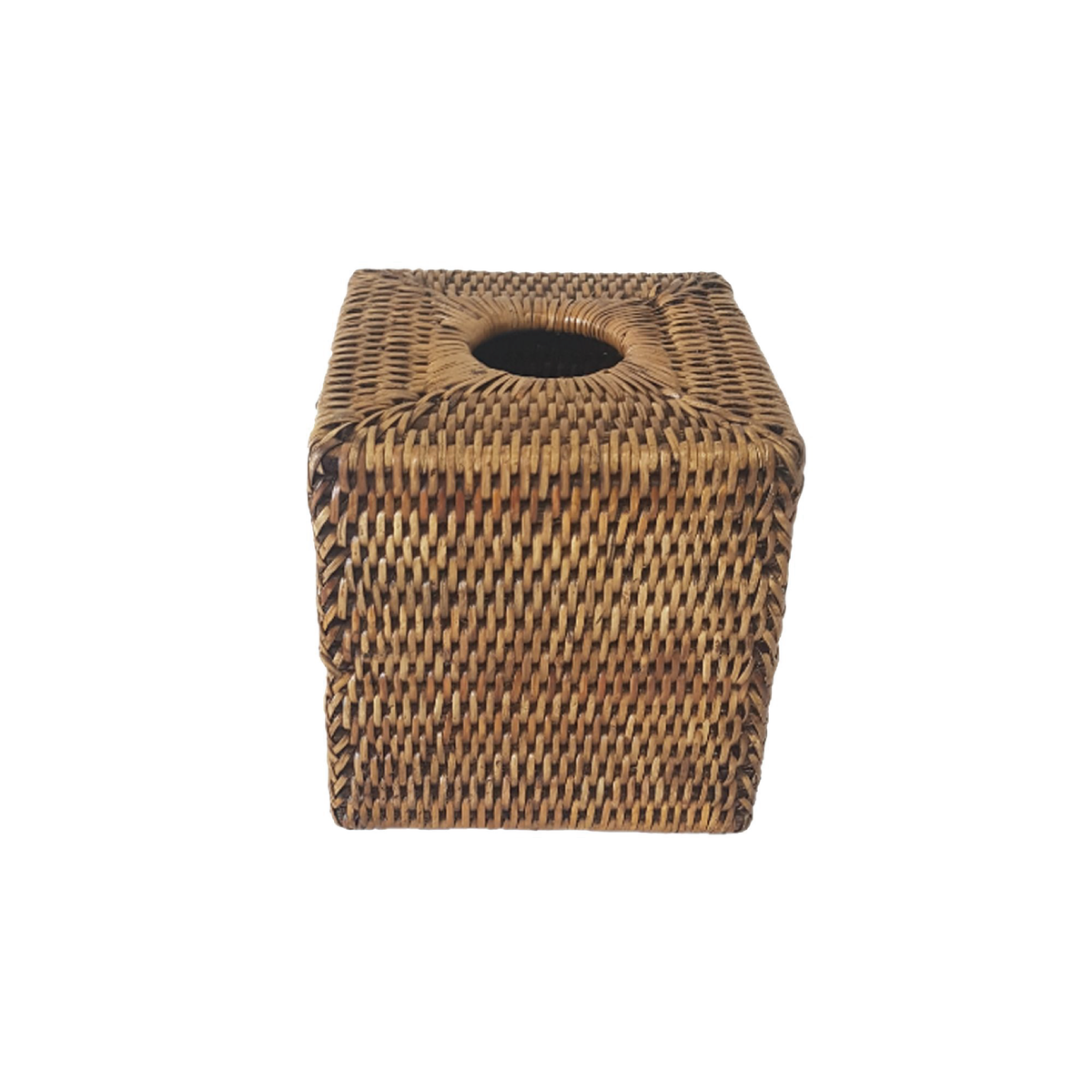 Rattan Square Tissue Box Cover