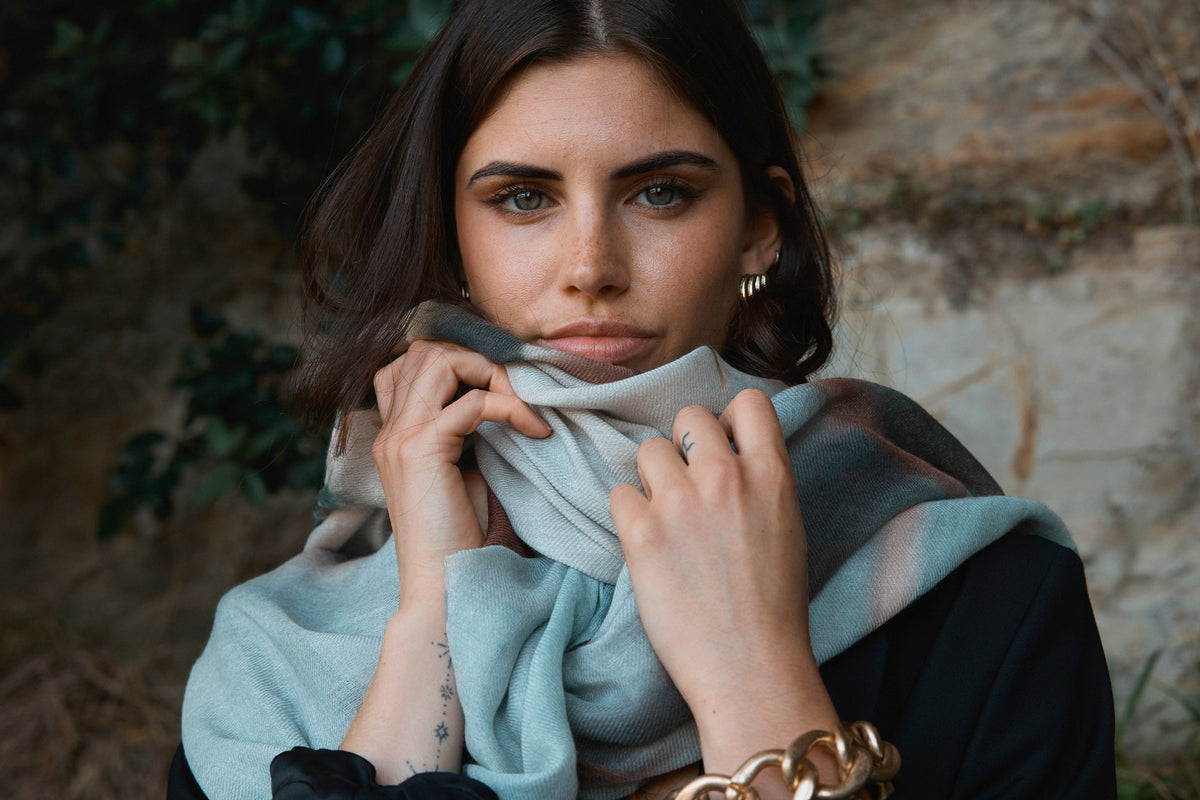 Good & Co / Seaweed Sunsets / Wool + Silk Scarf