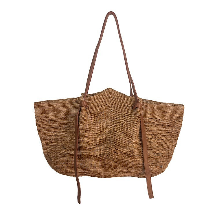 Gemma Oversized Tote / Tea + Tan Leather Straps