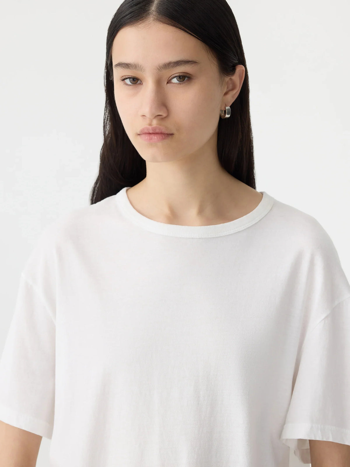 Bassike / Boyfriend Heritage Short Sleeve T-Shirt / White