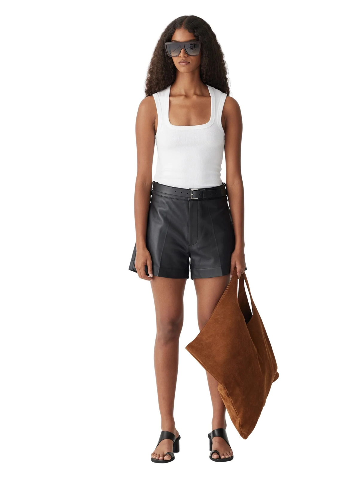 Bassike / Low Scooped Rib Tank / White