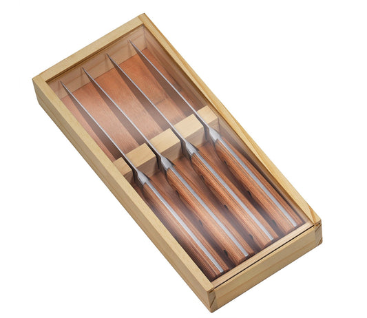 Steak Knives / Wooden Handle / Set of 4