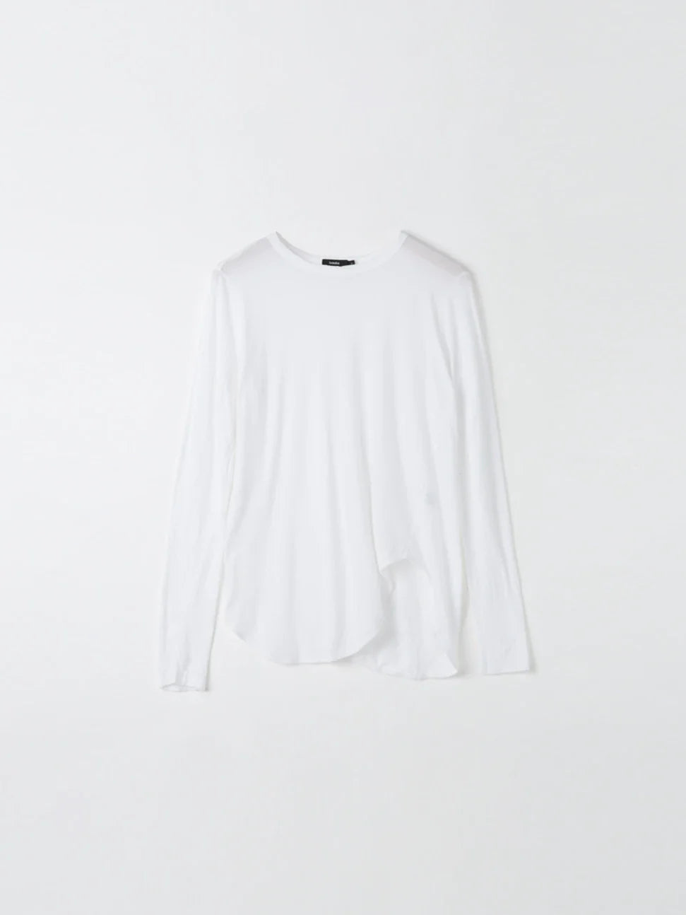 Bassike / Regular Scoop Hem Longsleeve T-Shirt / White
