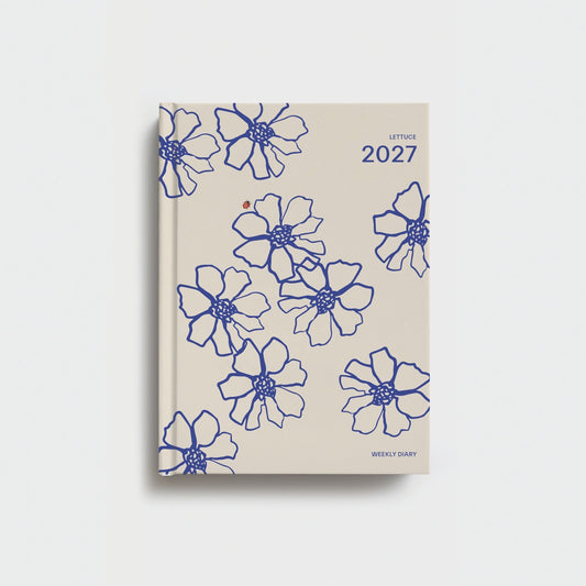 Lettuce 2027 Diary / Blue Flowers / Weekly Diary