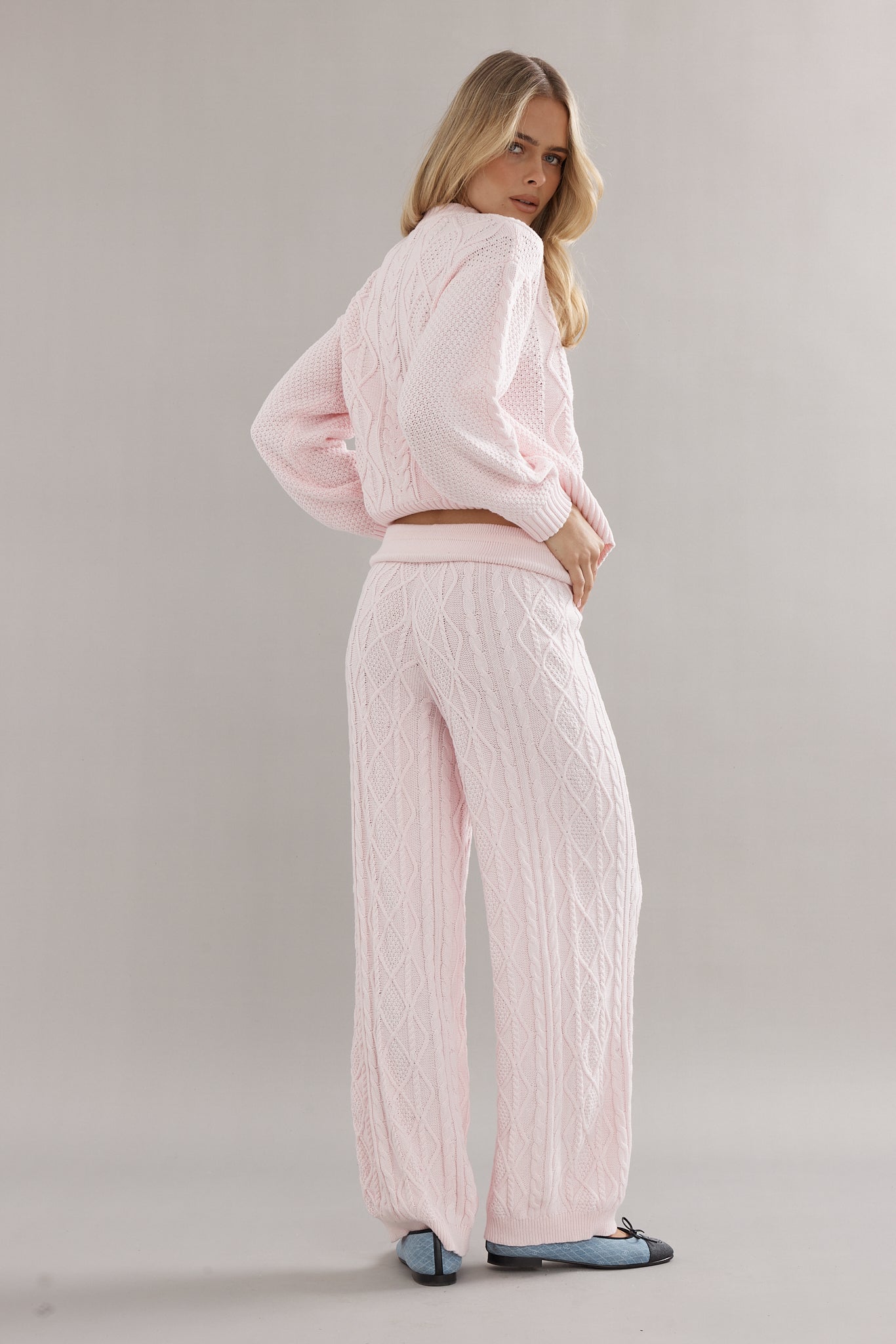 Cable Knit Pants | Women's Designer Clothing | Caitlin Crisp