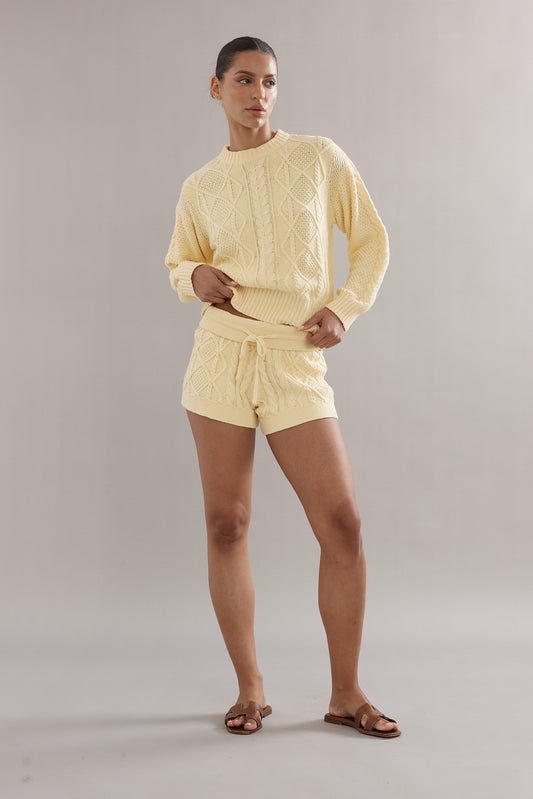 Cable Knit Shorts