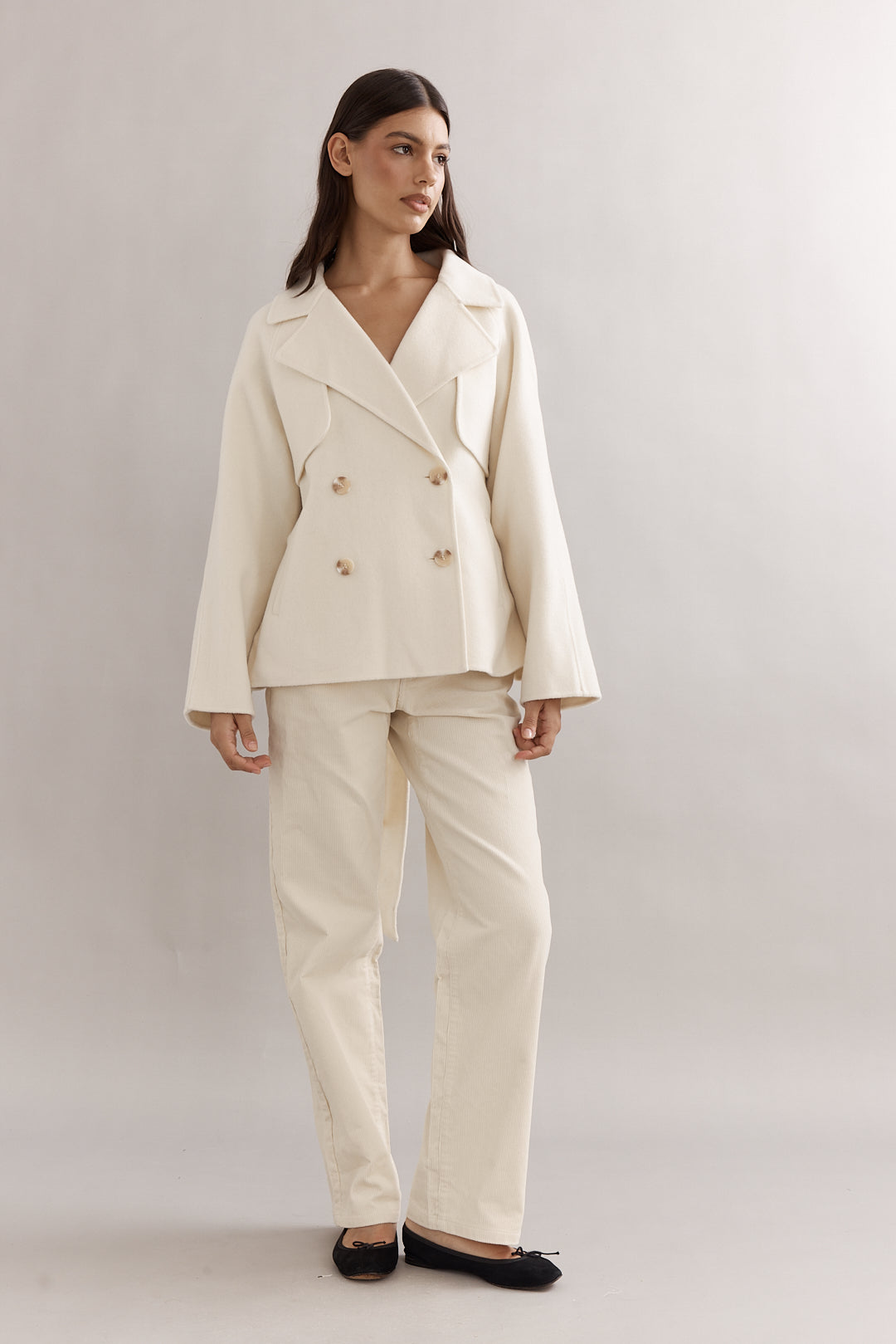 Teddy Cropped Trench