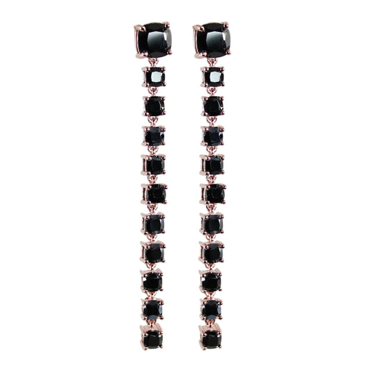 Graduated Drop Earring / Black