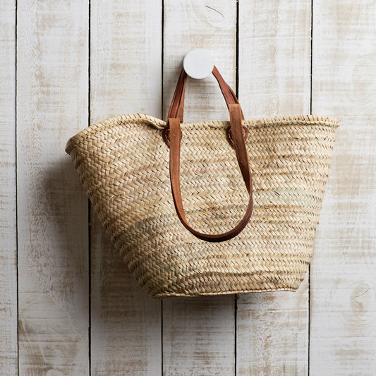 French Market Basket Bag / Double Handle Short + Long