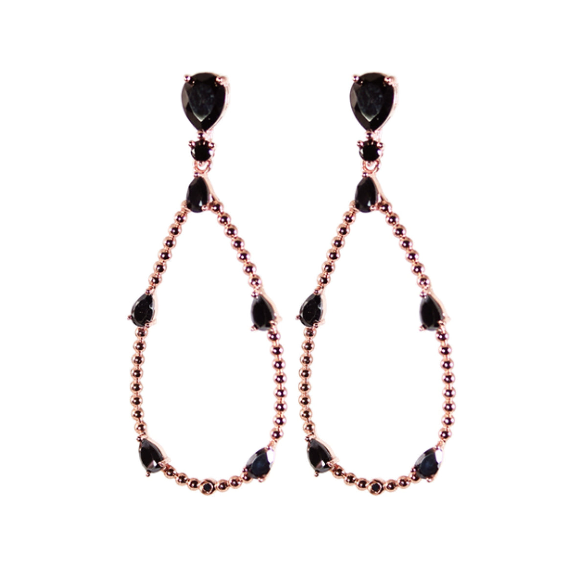 Black Spinel Drop Earrings