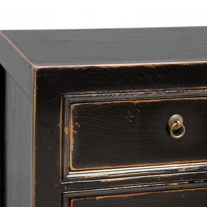Oriental 4 Door Sideboard / Vintage Black