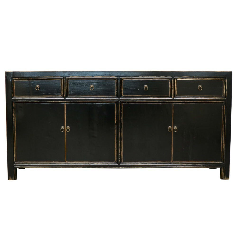 Oriental 4 Door Sideboard / Vintage Black