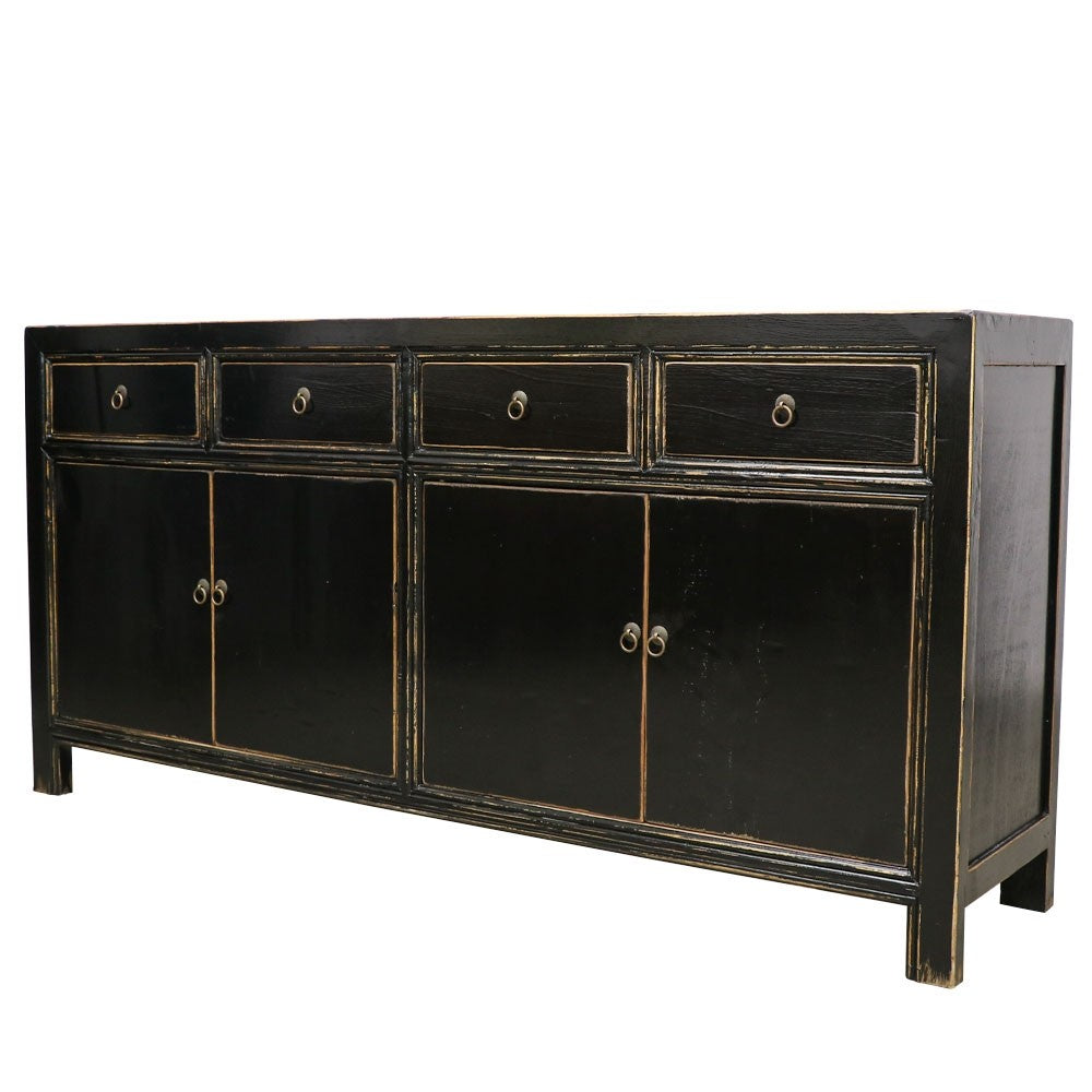 Oriental 4 Door Sideboard / Vintage Black