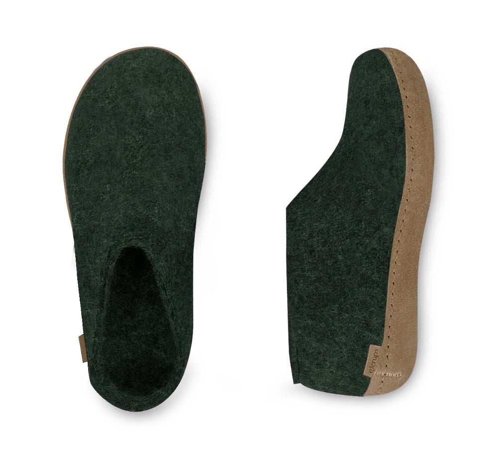 Glerups / Shoe / Forest Green / Leather Sole