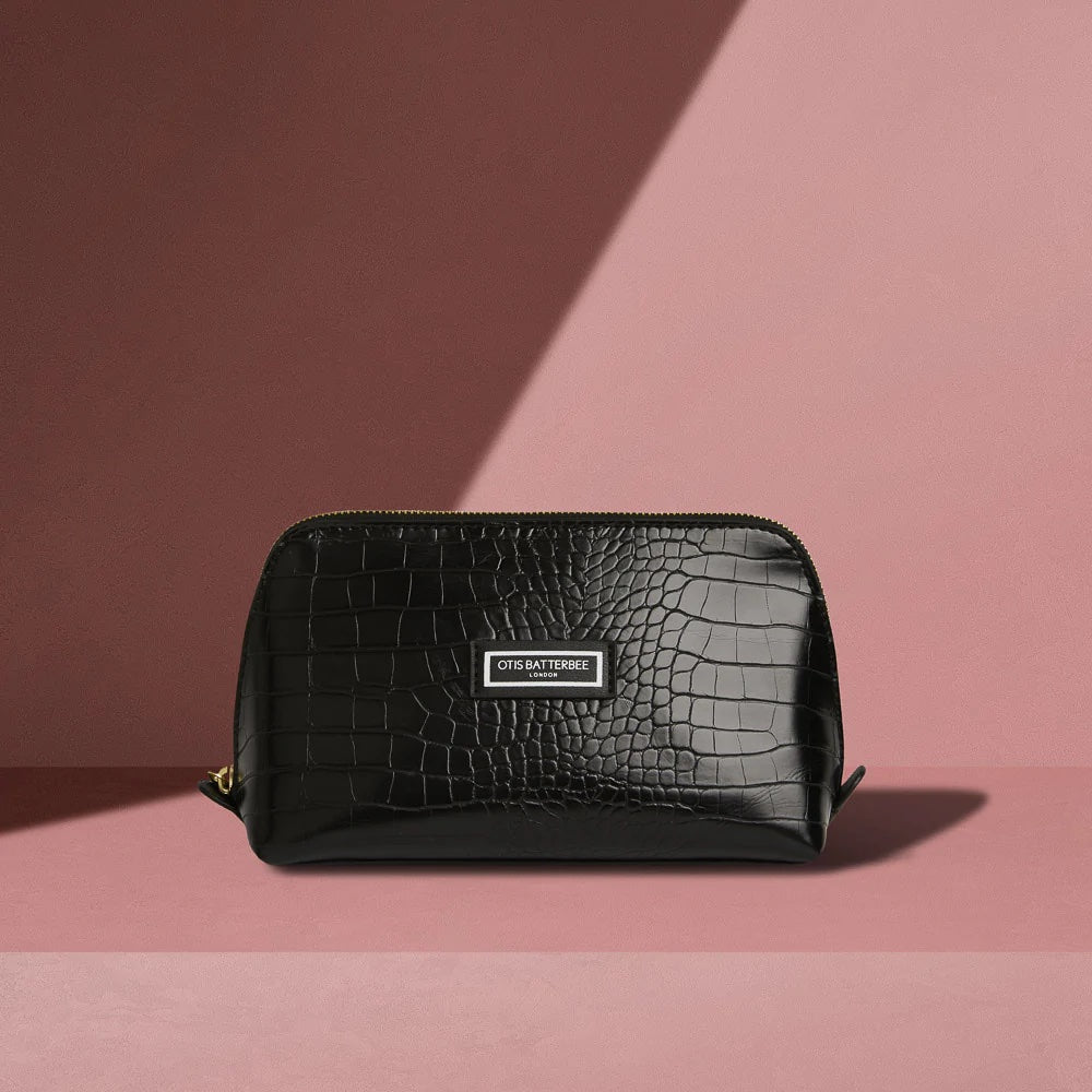 Otis Batterbee / Make Up Bag / Large / Black Croc