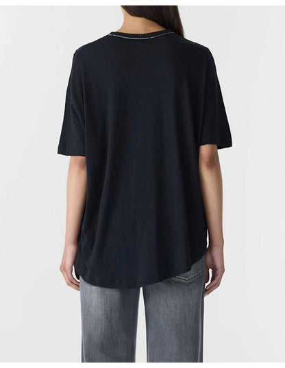 Bassike / Curved Hem T-Shirt / Black