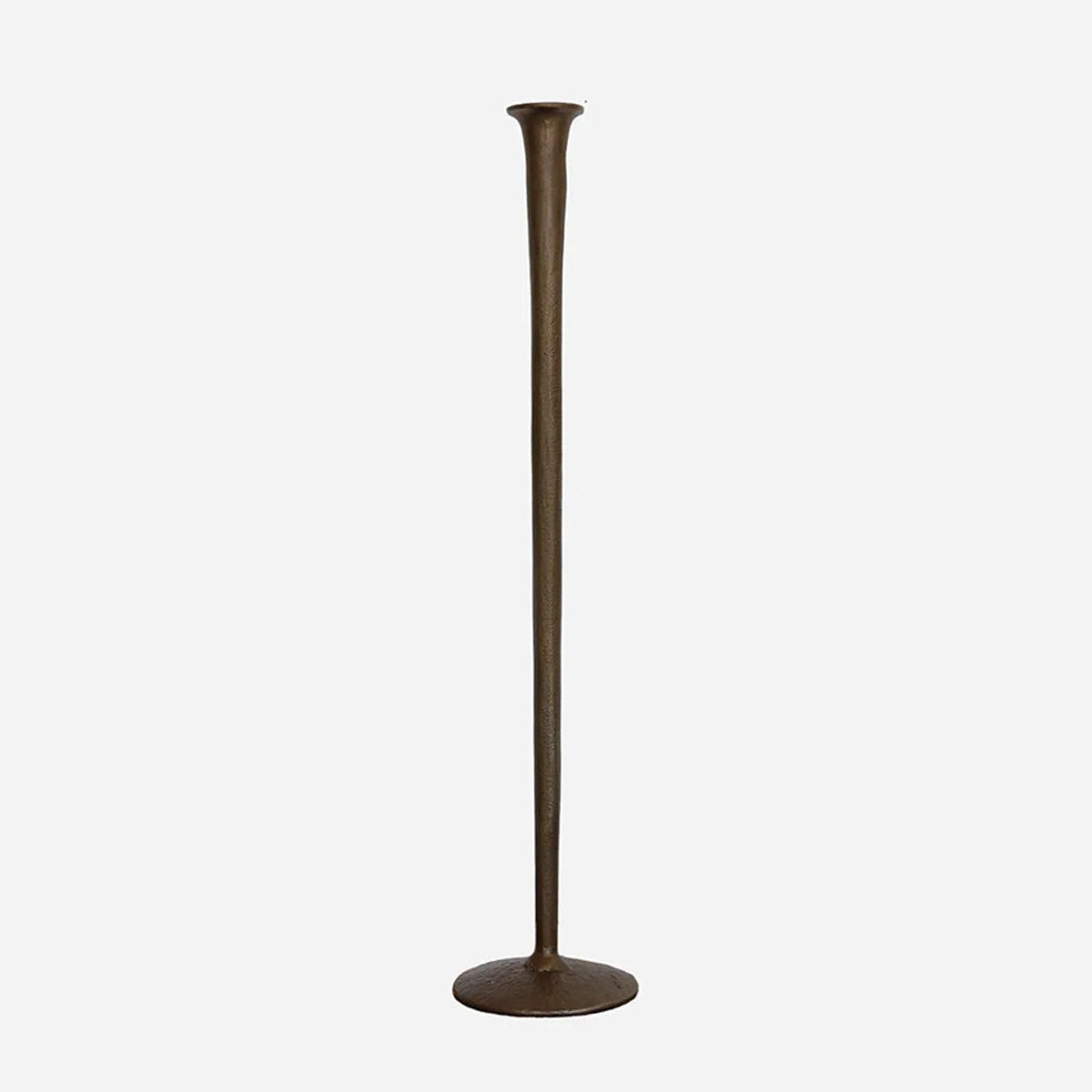 Forged Candlesticks / Antique Brass / Pair
