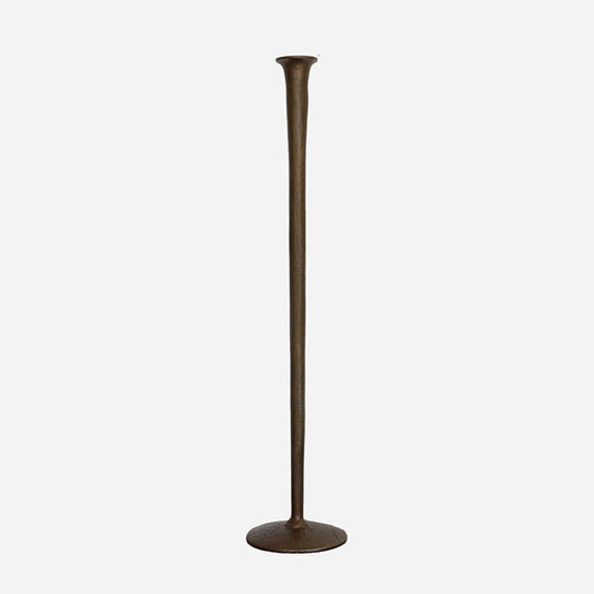 Forged Candlesticks / Antique Brass / Pair