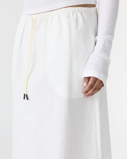 Bassike / Crushed Cotton Minimal Skirt / Natural