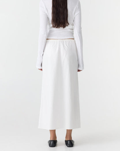 Bassike / Crushed Cotton Minimal Skirt / Natural