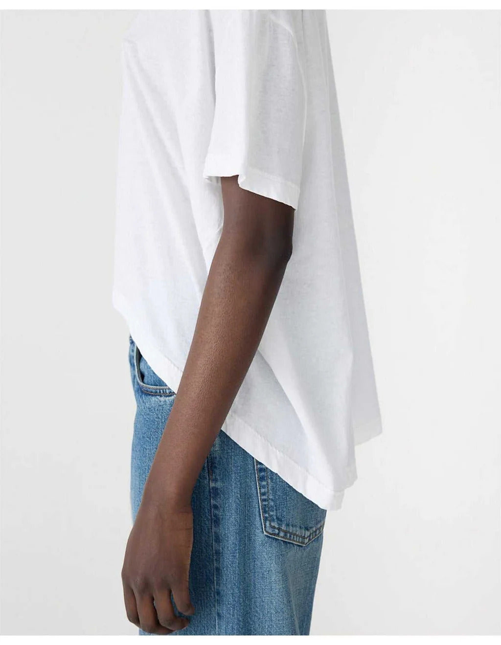 Bassike / Curved Hem Heritage T-Shirt / White