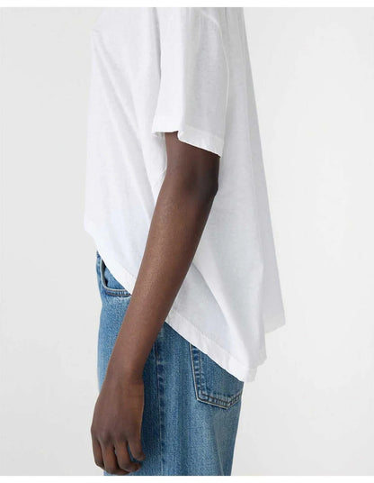 Bassike / Curved Hem Heritage T-Shirt / White
