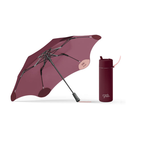 Blunt X Frank Green / Metro Umbrella + Drink Bottle / Plum + Petal