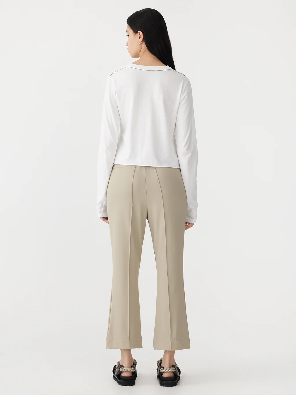 Bassike / Twill Flared Pant / Light Tan
