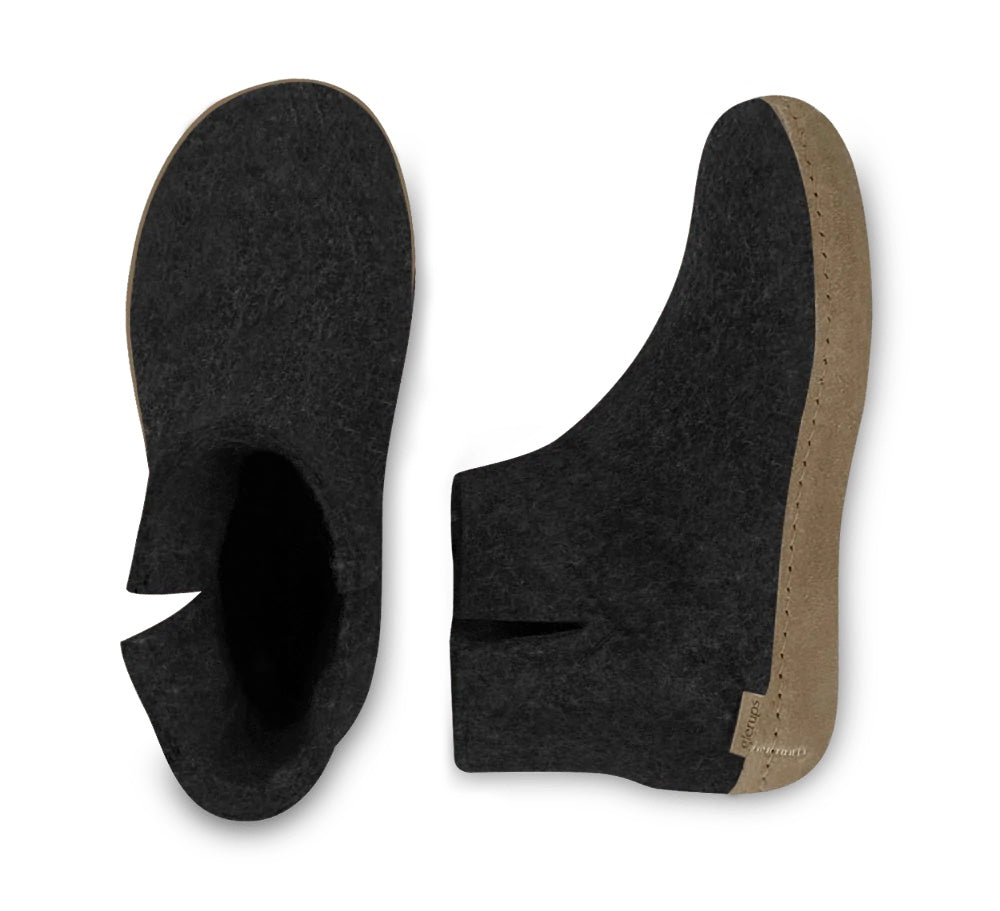 Glerups / Boot / Charcoal / Leather Sole