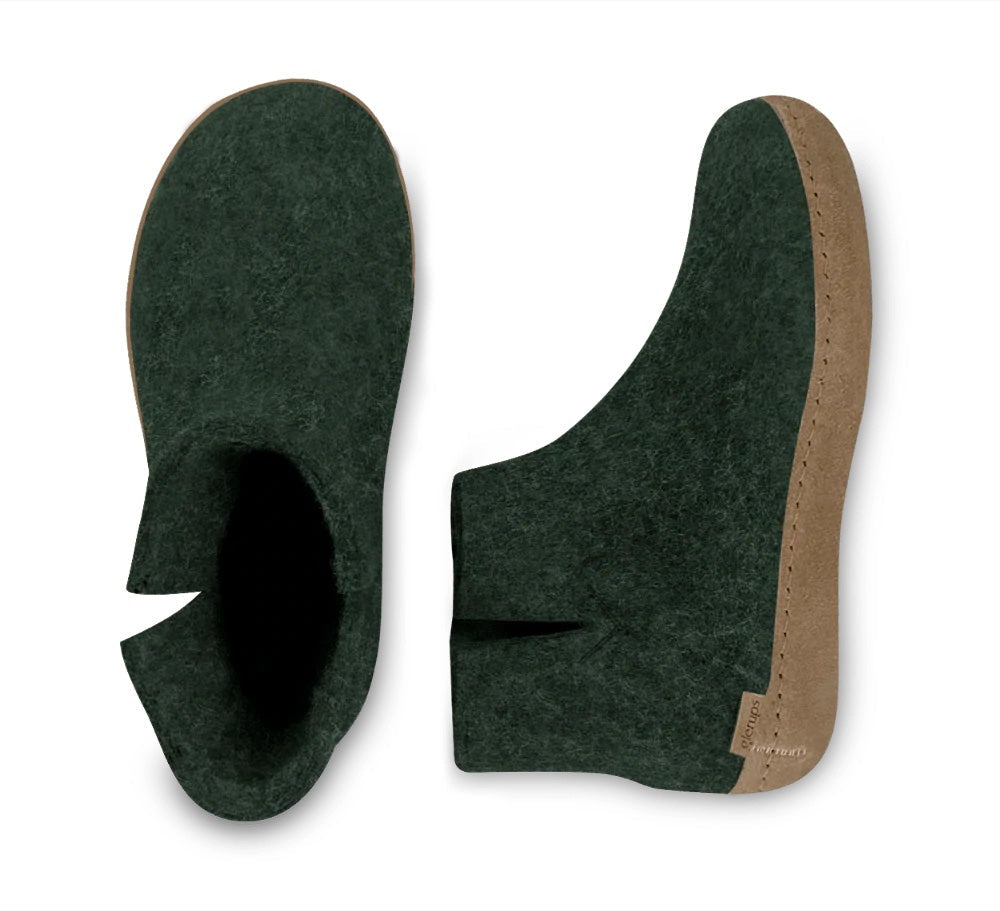 Glerups / Boot / Forest Green / Leather Sole