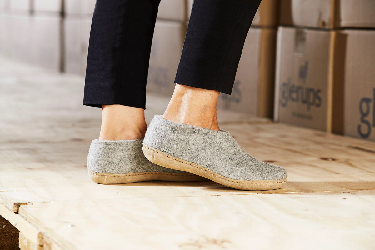 Glerups / Shoe / Grey  / Leather Sole