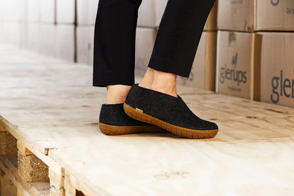 Glerups / Shoe / Charcoal / Rubber Sole