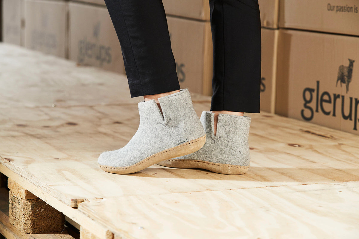 Glerups / Boot / Grey / Leather Sole