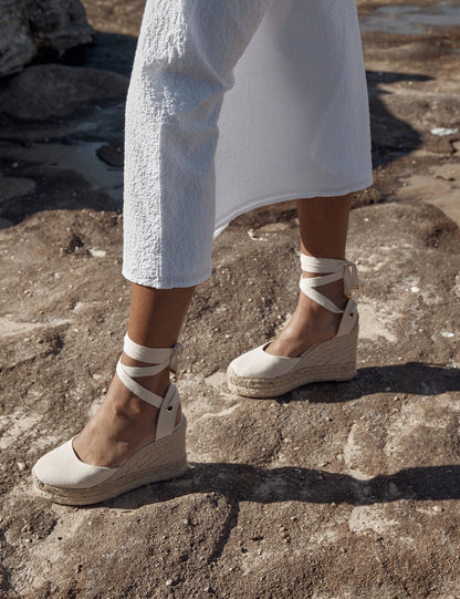 High Wedge Espadrille - Crudo