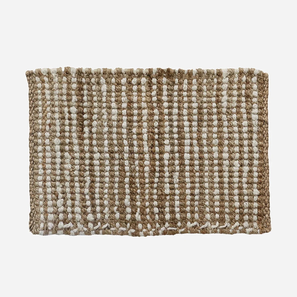 Waffle Weave Doormat / Natural + White