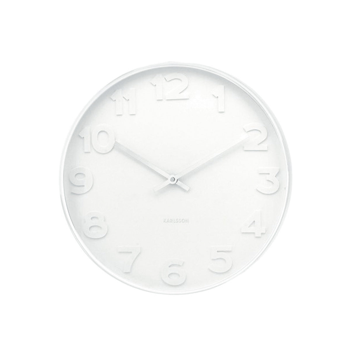 Karlsson / Mr White Numbers Clock / White / Large