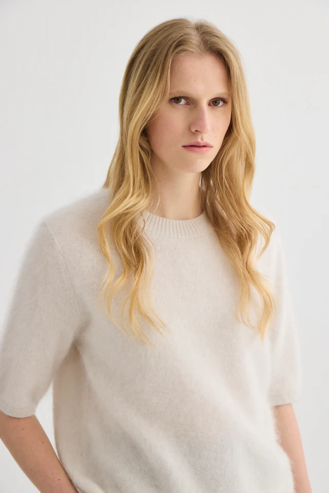 Laing Home / Brushed Cashmere T-Shirt / Oyster