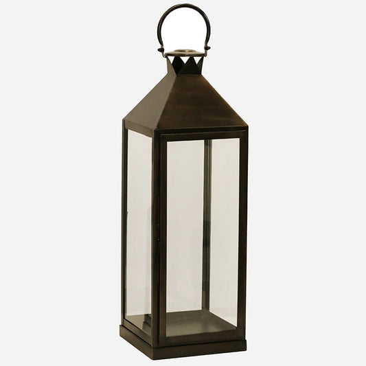 Long Island Lantern / Dark Bronze + Black Finish
