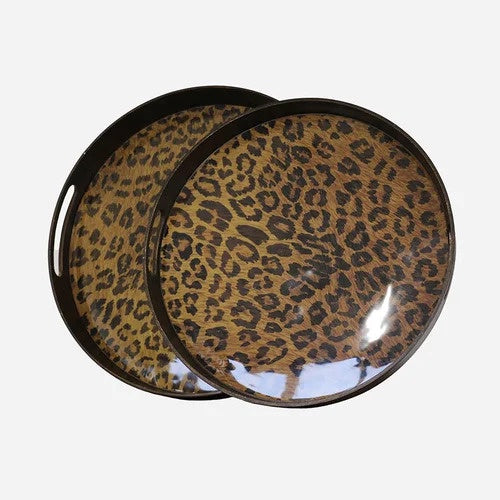 Leopard Print Tray / Round