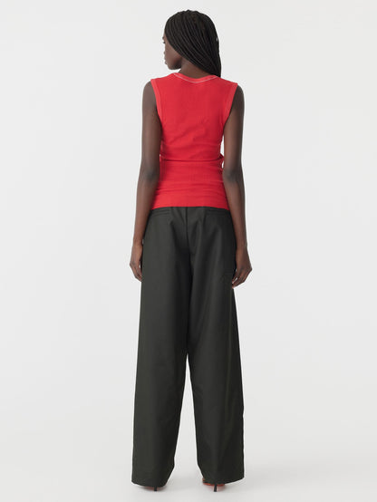 Bassike / Low Scooped Rib Tank / Hibiscus