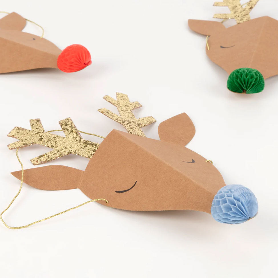 Meri Meri / Reindeer Party Hats / Set of 6