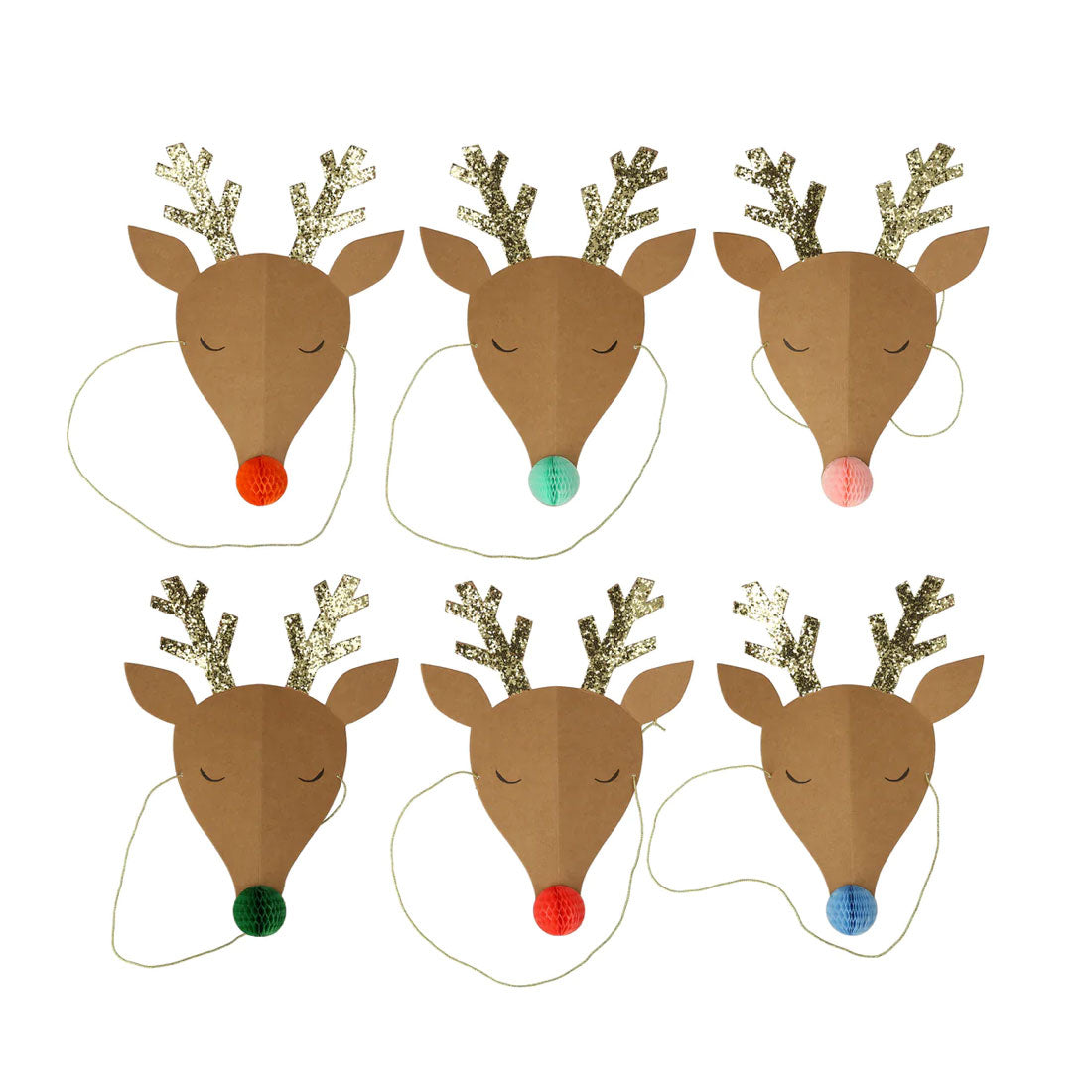 Meri Meri / Reindeer Party Hats / Set of 6